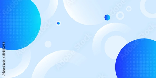 Fototapeta Abstract modern dynamic blue geometric background. vector design concept. Decorative web layout or poster, banner