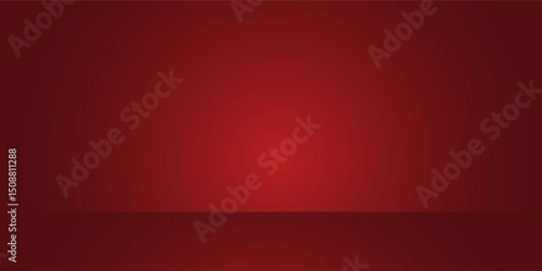 Fototapeta Dark red background with subtle highlight effect. The spotlight creates a gradation from bright red in the center to dark red at the edges. The background has a bit of a rough texture.