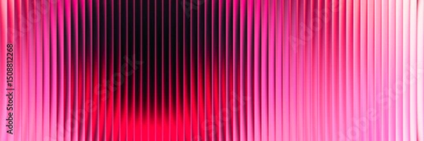 Obraz Futuristic vibrant circular pink gradient with ribbed fractal glass effect and hypnotic central depth. Dynamic abstract background radiating energy of beauty perfect for creative digital design. Vecto