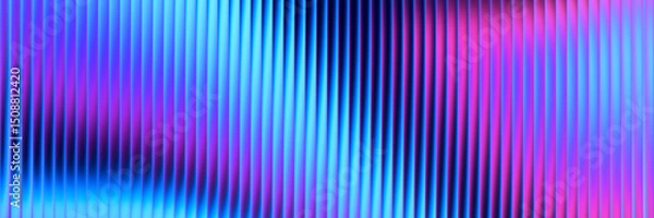Obraz Vibrant gradient pattern with vertical glowing neon lines blending smooth and radiant colors. Minimalistic and futuristic abstract background perfect for creative digital designs. Vector illustration