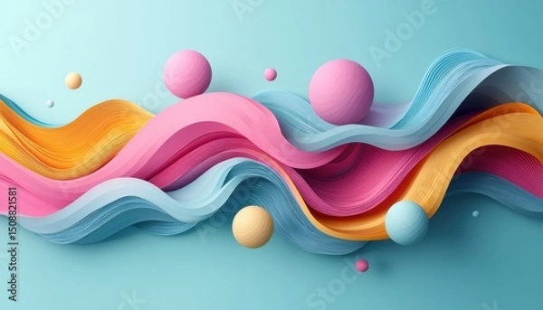 Fototapeta 3D Graphic Design Abstract Background