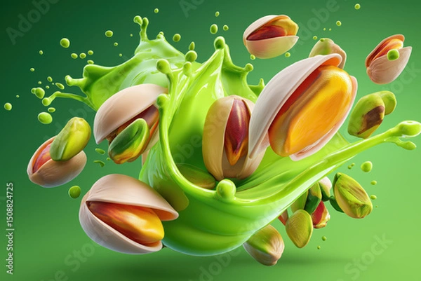 Obraz Pistachios created with Generative AI Technology, ai, generative