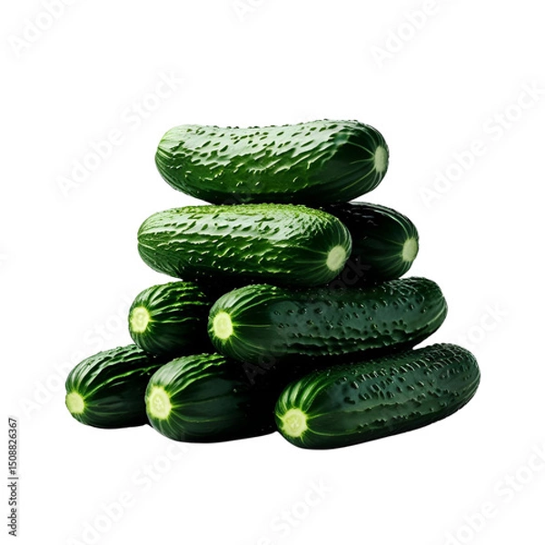 Obraz cucumber isolated on white
