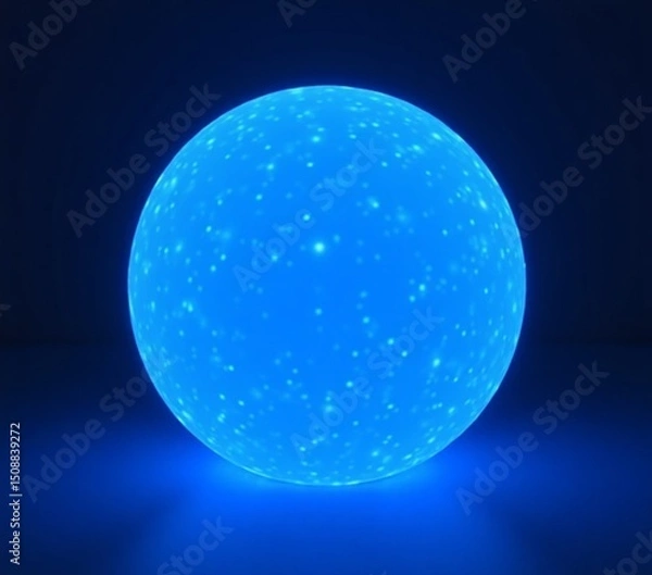 Fototapeta Futuristic Glowing Sphere with Infinity Symbol and Digital Elements