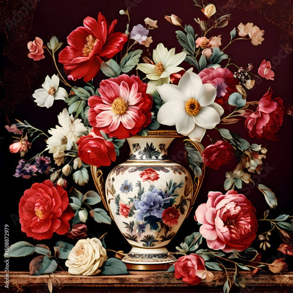 Fototapeta vase with flowers