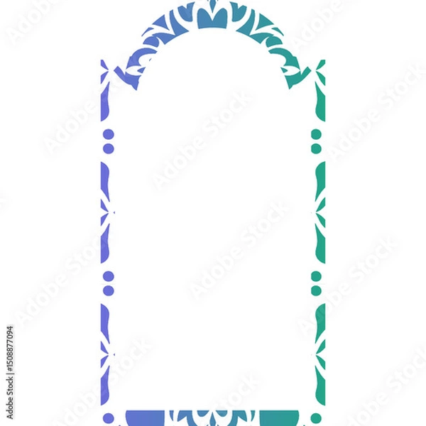Fototapeta vector pink and brown floral border with frame
