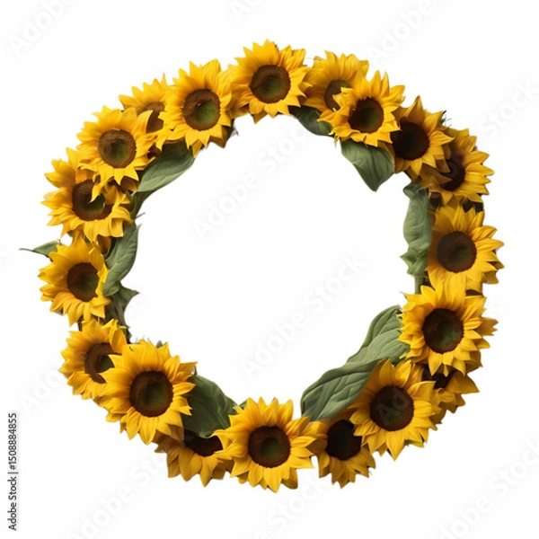 Fototapeta Colorful Floral Frame with a Simple Unique Touch
