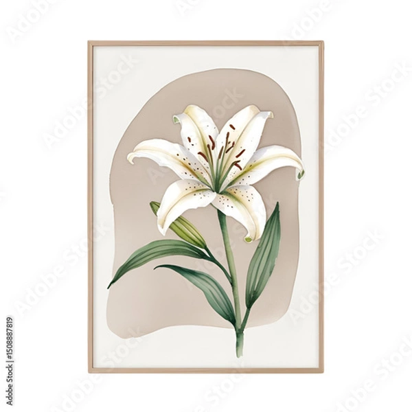 Fototapeta Colorful Floral Frame with a Simple Unique Touch
