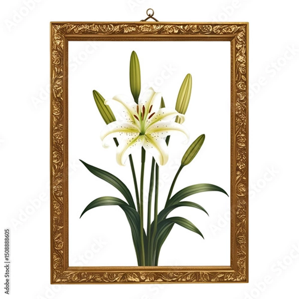 Fototapeta Colorful Floral Frame with a Simple Unique Touch
