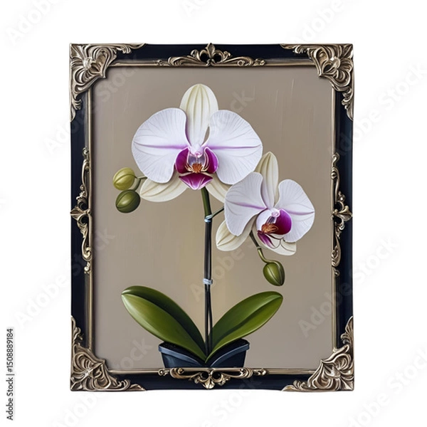 Fototapeta Colorful Floral Frame with a Simple Unique Touch
