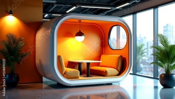 Obraz Office pod in shared workspace