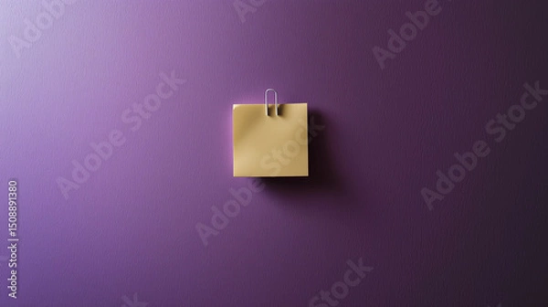 Obraz Sticky note of a pastel pink wall with copy space