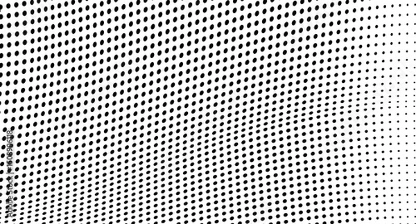 Obraz Abstract halftone wave dotted background. Futuristic twisted grunge pattern, dot, circles.  Vector modern optical pop art texture for posters, business cards, cover, labels mock-up, stickers layout