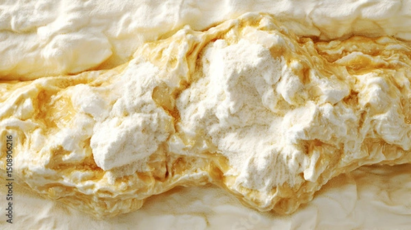 Fototapeta Whipped Cream And Meringue Texture Closeup