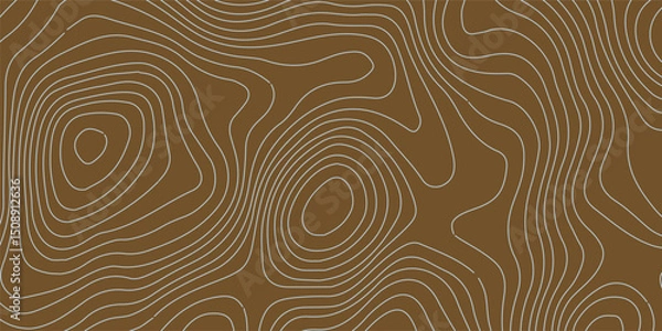 Obraz Topographic map like abstract backdrop. Fractal lines, organic pattern print, Seamless earth line, Wavy lines shaped like the contours of the land, geographic grid map, mountain, area.