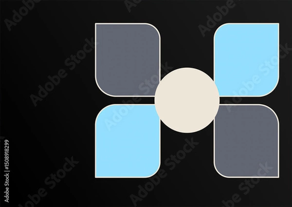 Fototapeta vector abstract background with circles
