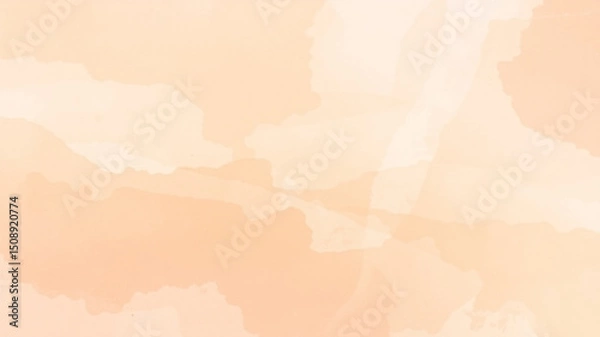Obraz Peach watercolor wash background design subtle texture elegant