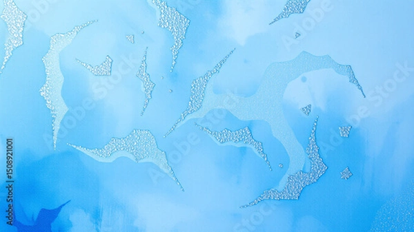 Obraz Abstract blue background design with silver glitter texture