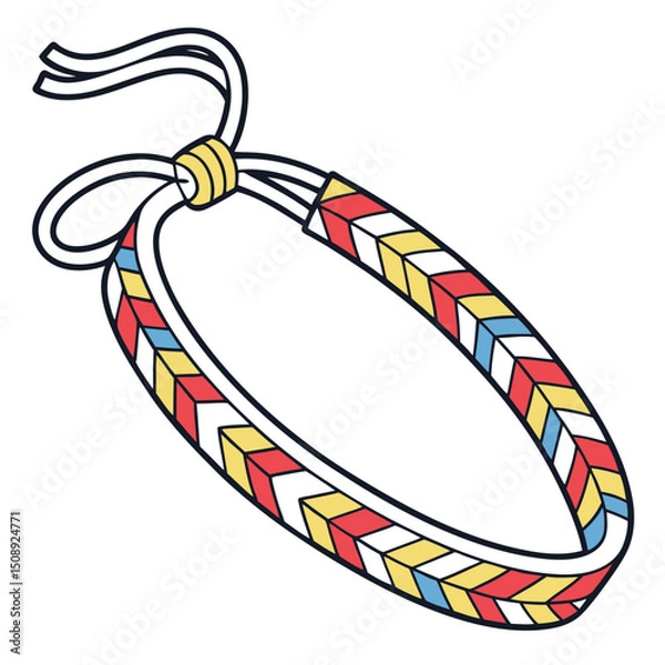Fototapeta Minimal Flat Friendship Bracelet Element