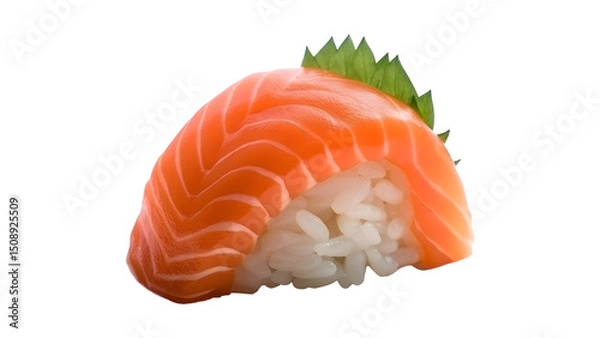 Obraz Sake sushi on white background.