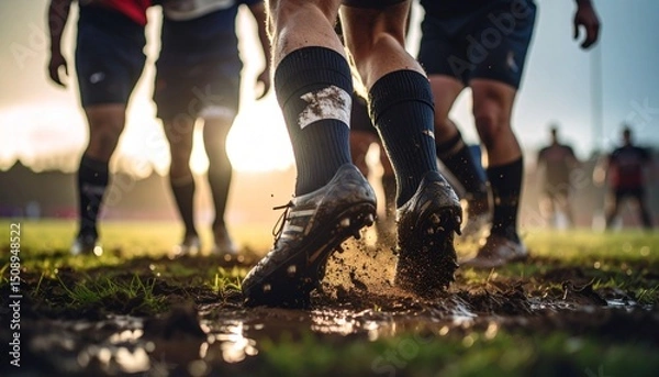 Fototapeta running on the grass