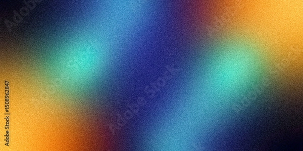 Fototapeta Abstract Blurred Gradient Background with Blue and Orange Tones – Textured Digital Art