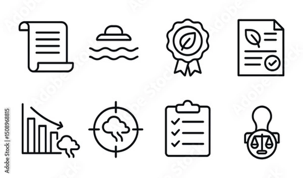 Obraz Sustainability icons set for eco-friendly designs and reports