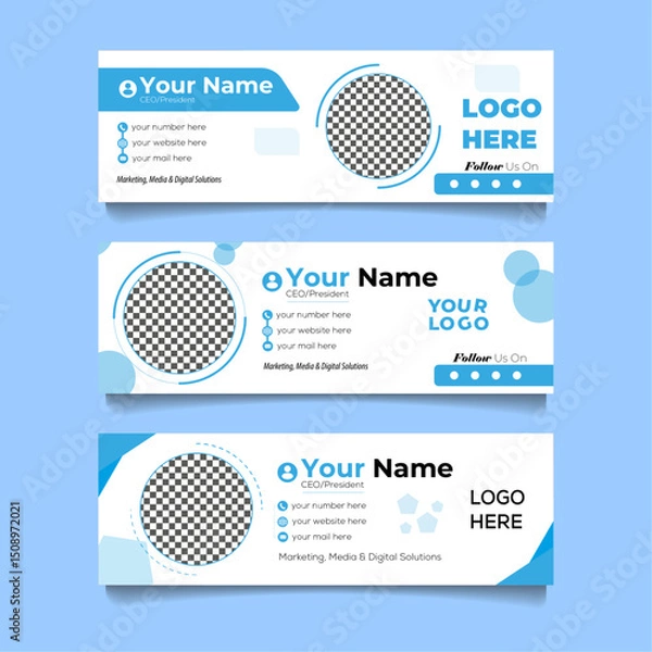 Fototapeta Modern Corporate Email Signature Template 