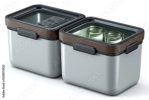 Fototapeta Functional minimalist bins high resolution picture