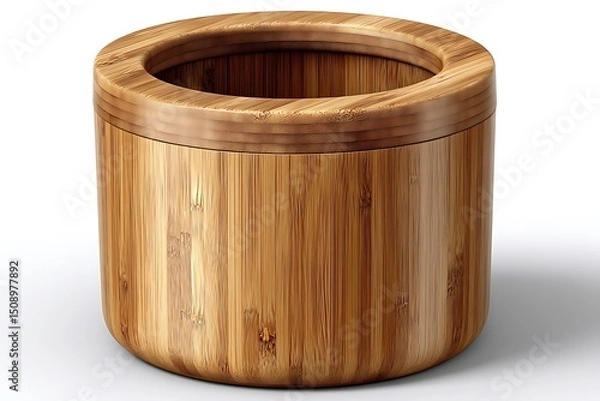 Fototapeta Modern bamboo container with cork base high resolution picture