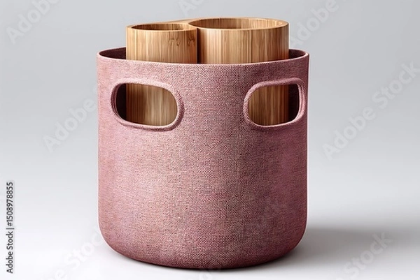 Obraz Modern soft pink storage bin high resolution picture