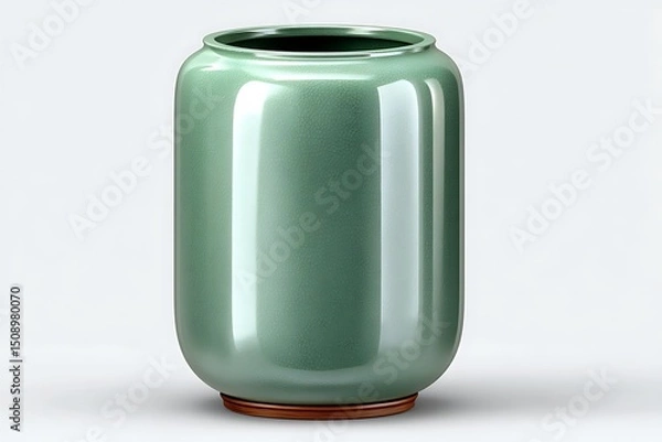 Obraz Simple green recycle bin perfect kitchen high resolution picture