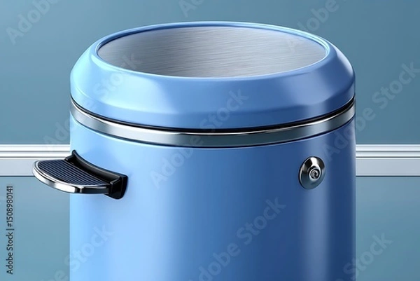 Obraz Sleek round kitchen trash bin high resolution picture