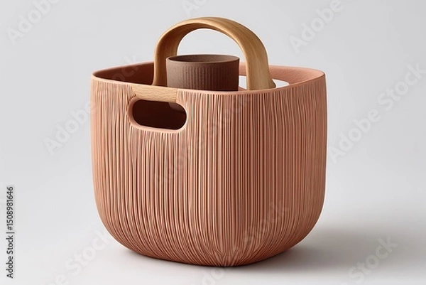 Obraz Stylish pink modern storage bin high resolution picture