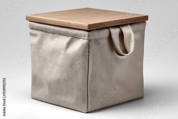 Obraz Textured fabric material storage cube high resolution image