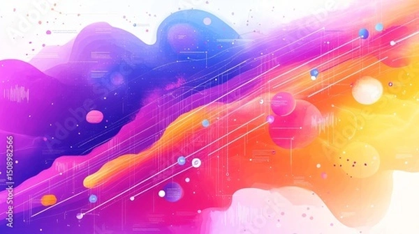 Fototapeta "infographic style vector showing timeline of project management, tasks, deadlines, milestones, colorful step-by-step layout