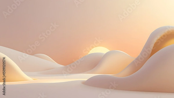 Fototapeta Warm Whisper – Minimal Gradient for Calm Focus