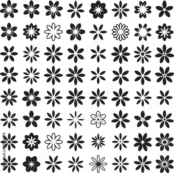 Fototapeta Minimal Flower Icon SVG – Clean Floral Designs for Logos & Web

Elegant Floral Clipart – Line Art Flowers for Branding & Print

Simple Flower Icon Set – Botanical Vectors for Digital Use

Flat Flower 