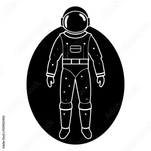 Fototapeta vector illustration of a Astronaut on a white background.