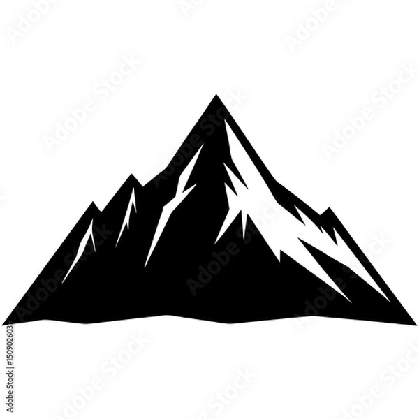 Fototapeta set of mountains on a white background.