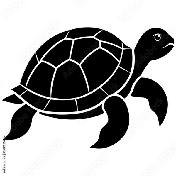Fototapeta turtle vector illustration on a white background.