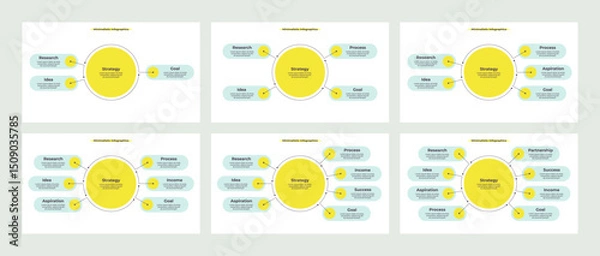 Fototapeta Business infographic template. Pie charts, graph with steps, options, parts. Vector diagram.