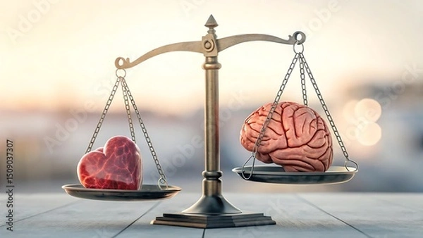 Obraz Balance between heart and brain