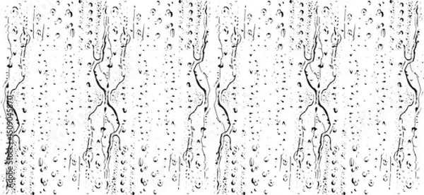 Obraz Small water drops texture vector. Rainy window overlay texture. Rain on glass background. Abstract halftone textured effect. Vector Illustration. EPS10.