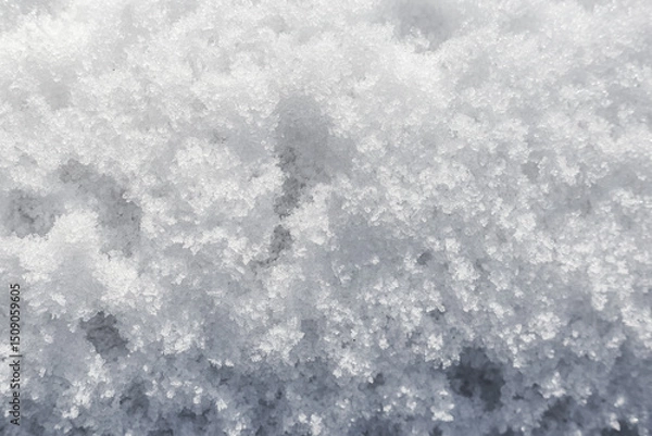 Fototapeta The surface of snow in winter. It's in outdoor nature in frozen temperatures