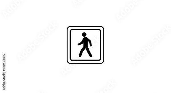 Obraz Pedestrian Sign Icon Simple Walking Symbol
