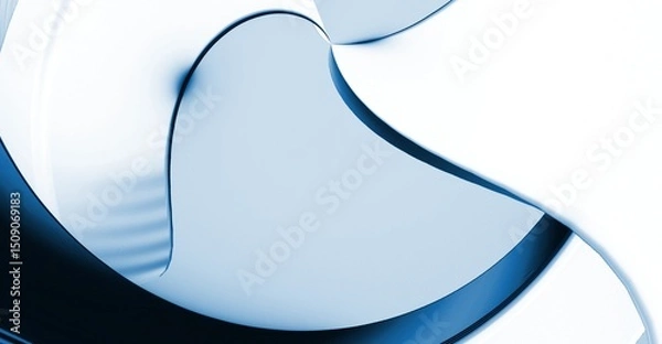 Fototapeta Abstract Background with Smooth Blue Curves