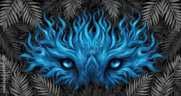 Obraz Jungle Art created with Generative AI Technology, ai, generative