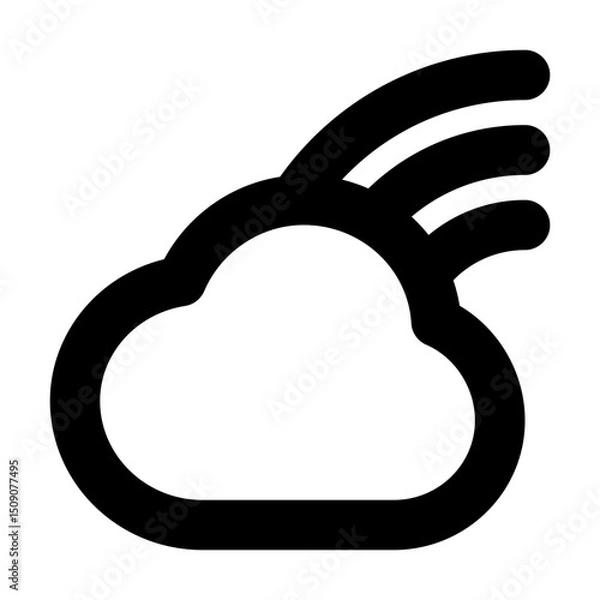 Obraz Cloud rainbow icon