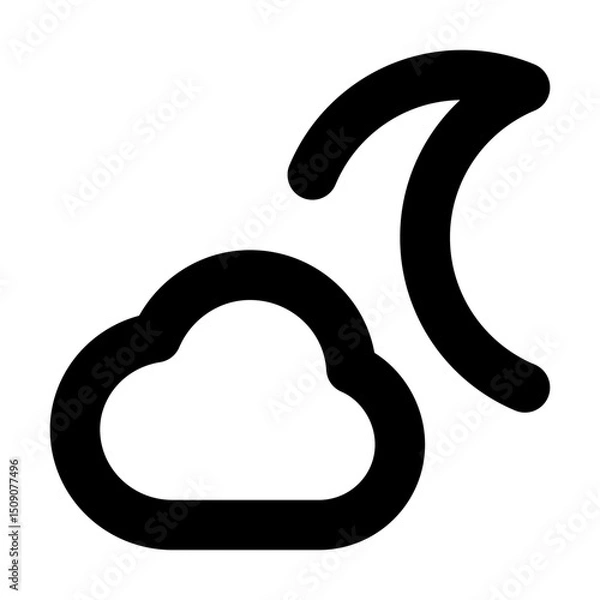 Obraz Cloud moon icon